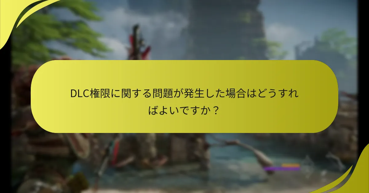 DLC権限に関する問題が発生した場合はどうすればよいですか？