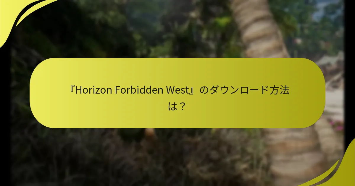 『Horizon Forbidden West』の権利確認とは？